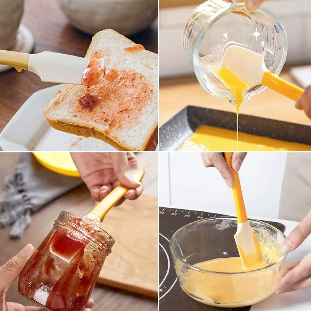 Silicone Jam Spatula with Can Opener End | Multi-Purpose Jar Spreader and Scraper close-up view