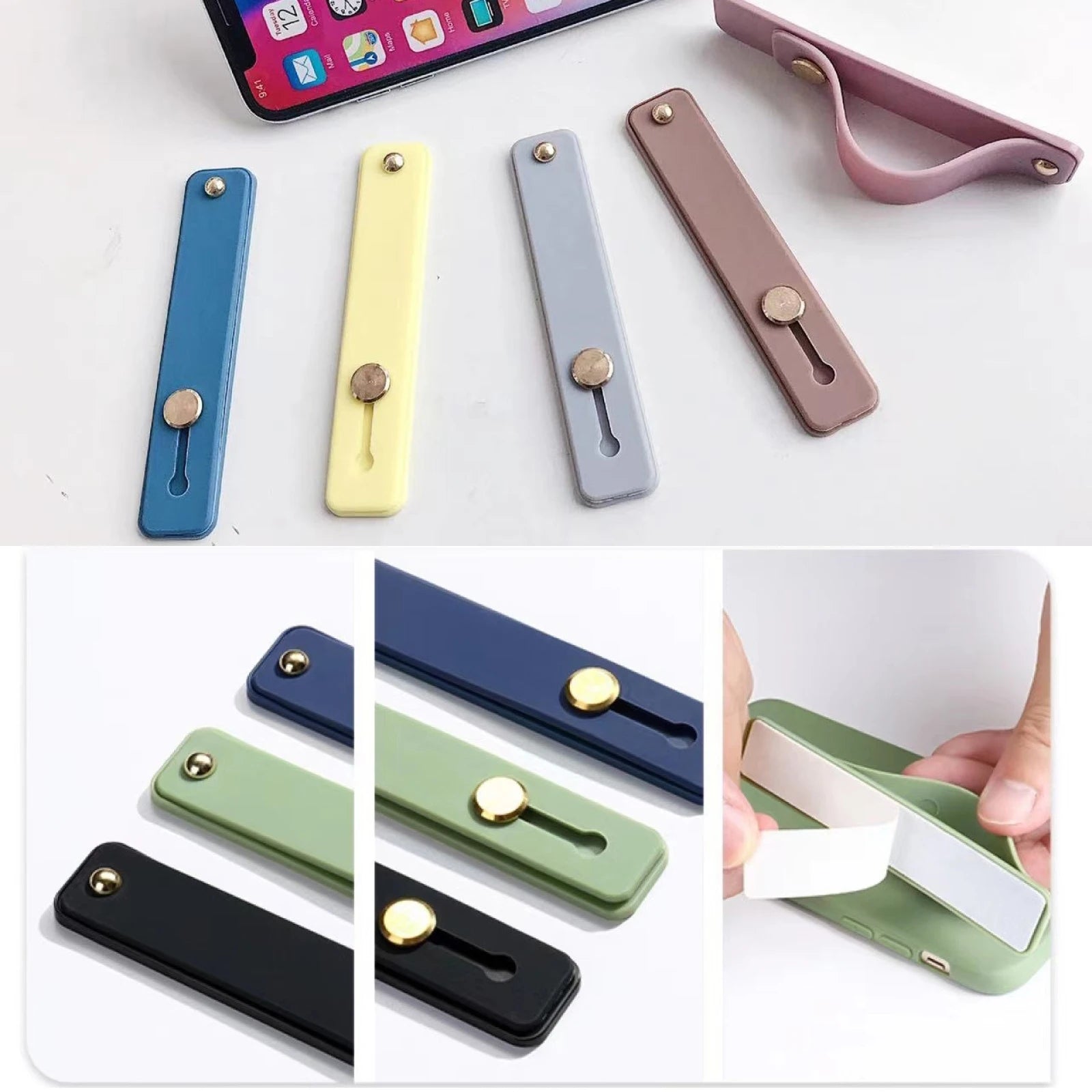 Phone Holder Finger Handle Strap Push Pull Grip Bracket Wrist Band Holder Kickstand additional angle