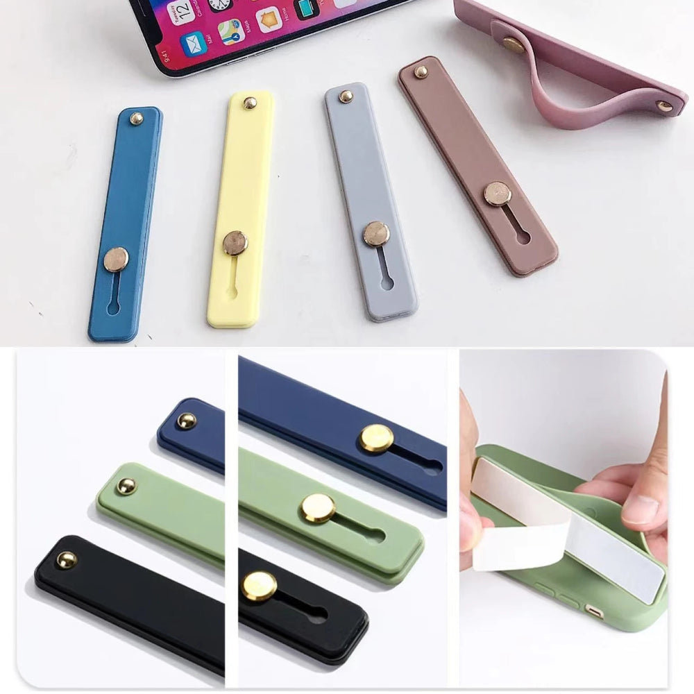 Phone Holder Finger Handle Strap Push Pull Grip Bracket Wrist Band Holder Kickstand additional angle