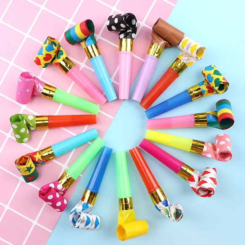 10-20PCS Colorful Whistles Funny Toy Blowing Dragon Whistle Blow Roll Toys Party Game alternate view