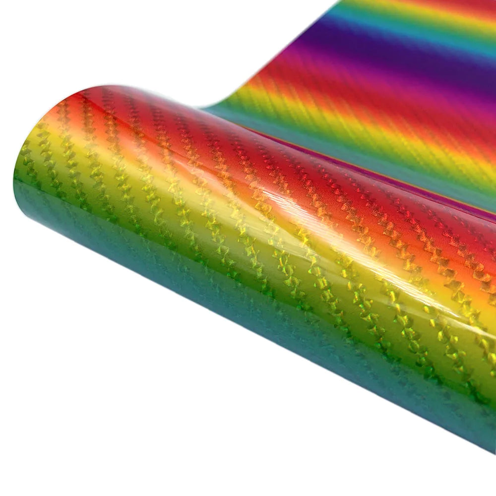Rainbow Gradient Adhesive Craft Vinyl Sheet | Self-Adhesive Decal for DIY Crafts, Wall close-up view