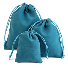 10pcs Drawstring Velvet Jewelry Gift Bags | Soft Plush Multi-Color Pouches for Wedding C detail view