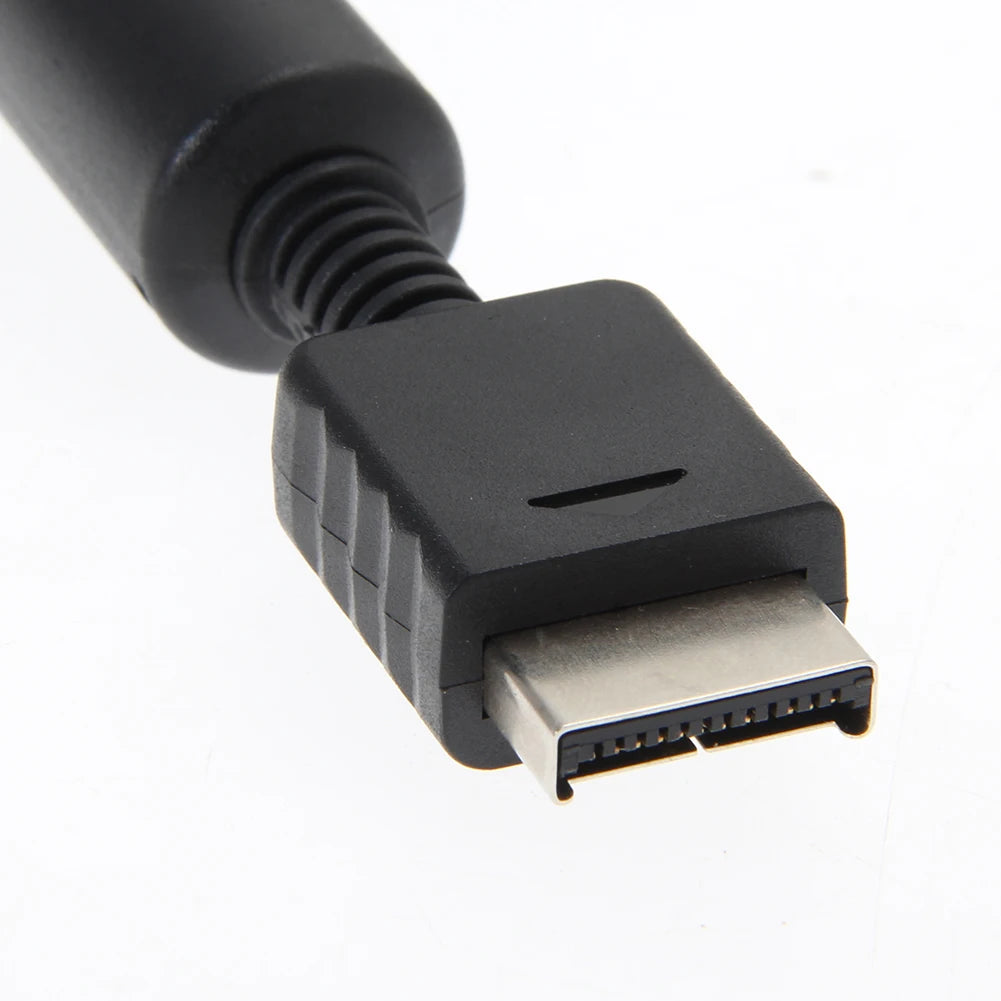 Component AV Cable for PS2 PS3 | HDTV Audio Video Cord close-up view