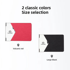 Thin Aluminum Credit Card Holder for Lexus | Laser Engraved ID Case detail view