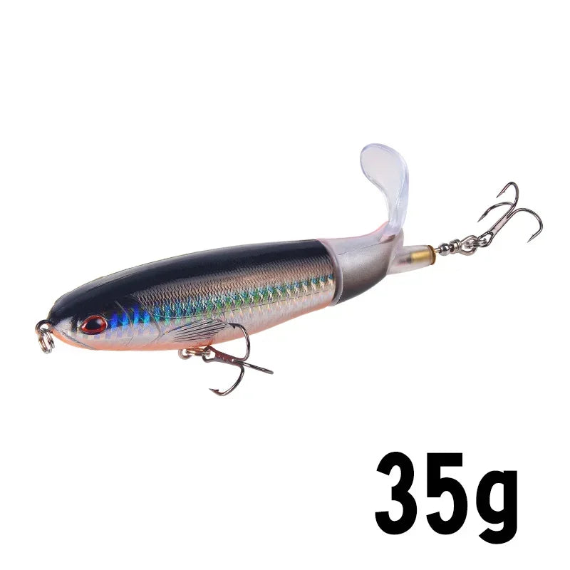 1 Pcs 10cm/14cm Topwater Fishing Lure Whopper Popper Artificial Bait Hard Plopper S additional angle