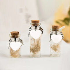 ●Pet Memorial Bottle For Pet Hair Dogs Cats Fur Keepsake Bottle Storage With 3 Silver alternate view