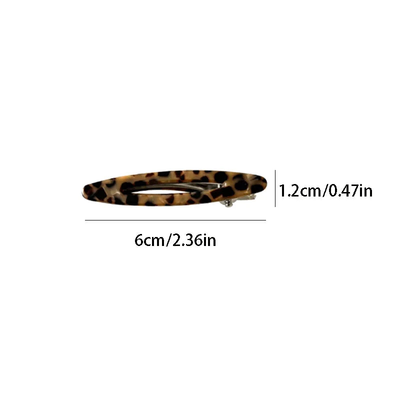 2pcs/set Acetate Hair Clips Hollowed Oval Geometric Barrettes Side Pins Hairpin Women Hair Accessories