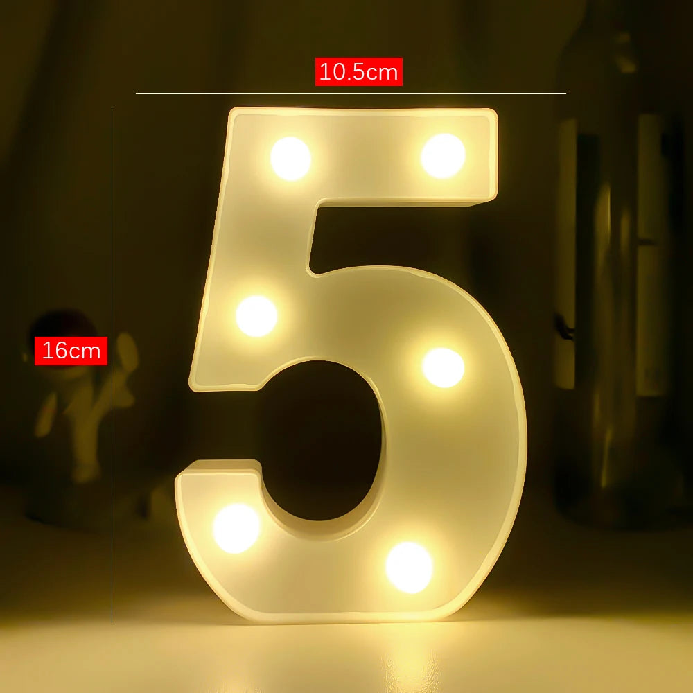 Creative Luminous Letter Night Light | Battery-Powered LED Decor for Parties alternate view