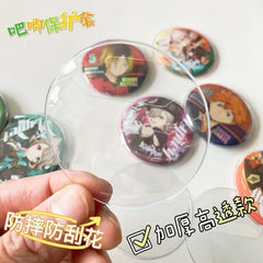 10pcs/set Anime Badge Protector Case 58mm/75mm PVC Round Shield Dustproof Display Cov alternate view