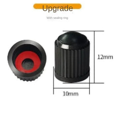Tire Valve Stem Covers Plastic Screw-On Schrader American close-up view