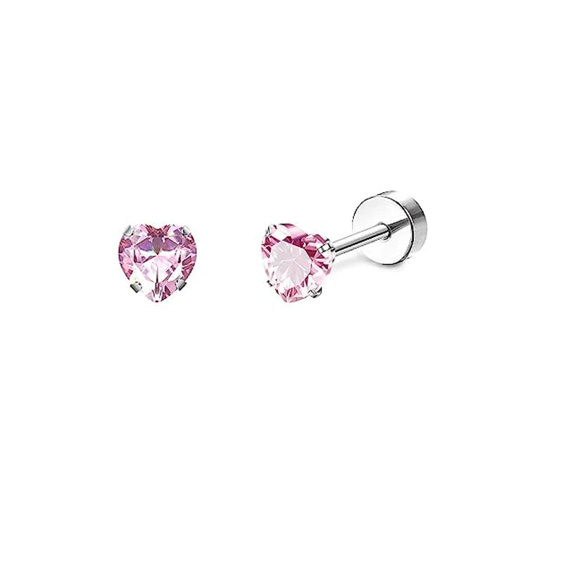 2pcs/lot 20G Star Heart Butterfly Stud Earring for Women Stainless Steel Crystal Earr lifestyle view