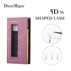 DeceMars 5D W Shaped Eyelash Extension | Salon-Grade Pre-Made Lash Fans