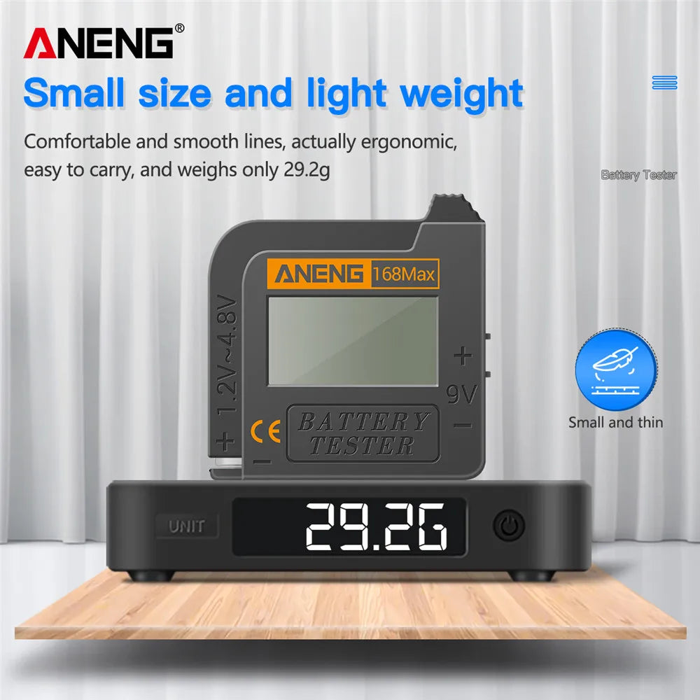 ANENG 168Max Digital Battery Tester | Universal Battery Checker for AA AAA C D 9V and alternate view
