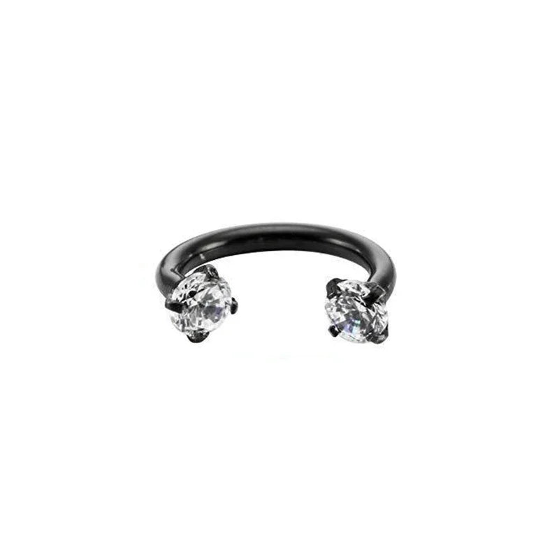1PC Stainless Steel Crystal Hoop Ring Piercing Nose Ear belly Rings Women Men Carti additional angle