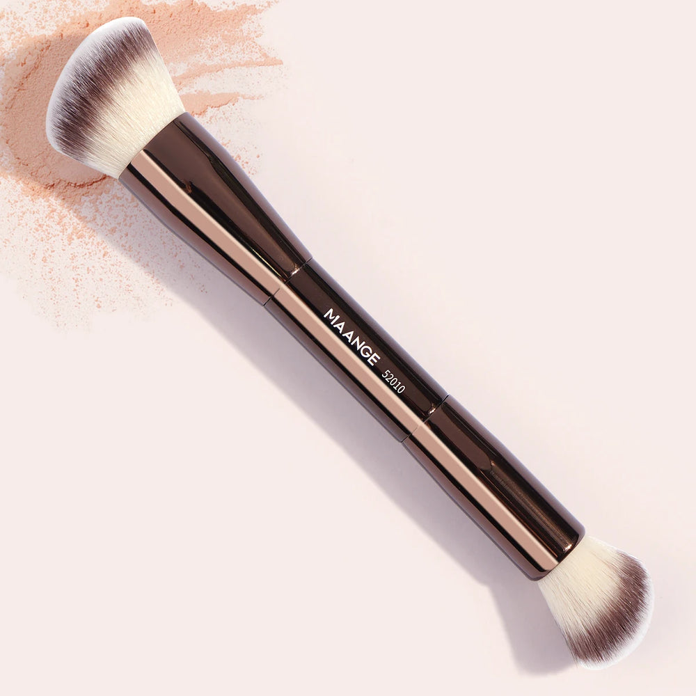 MAANGE Double Ended Foundation Brush | Contour and Blush Makeup Brush additional angle