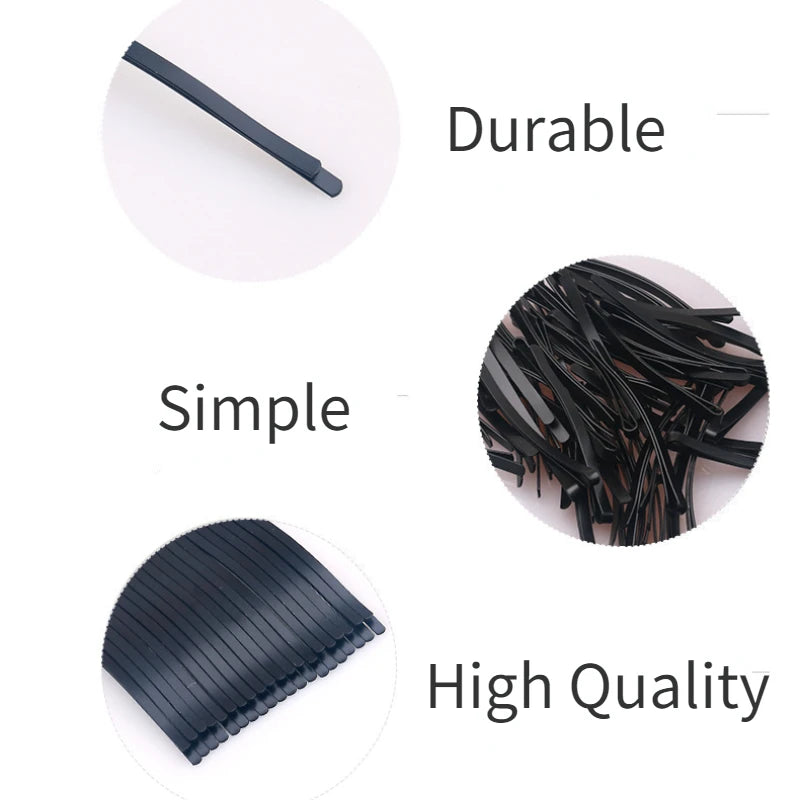 10Pcs/set Matte Black Bobby Pins Hairpins for Women Girls Straight Hairgrip Barrette H close-up view