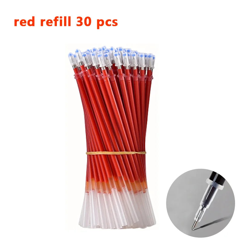 Pens Set Black Blue Red Refill Gel Pen Bullet Tip 0.5mm School lifestyle view