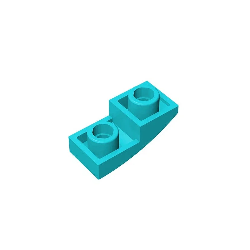 Gobricks GDS-795 Slope, Curved 2 x 1 Inverted | Compatible Building Block for DIY Proj close-up view