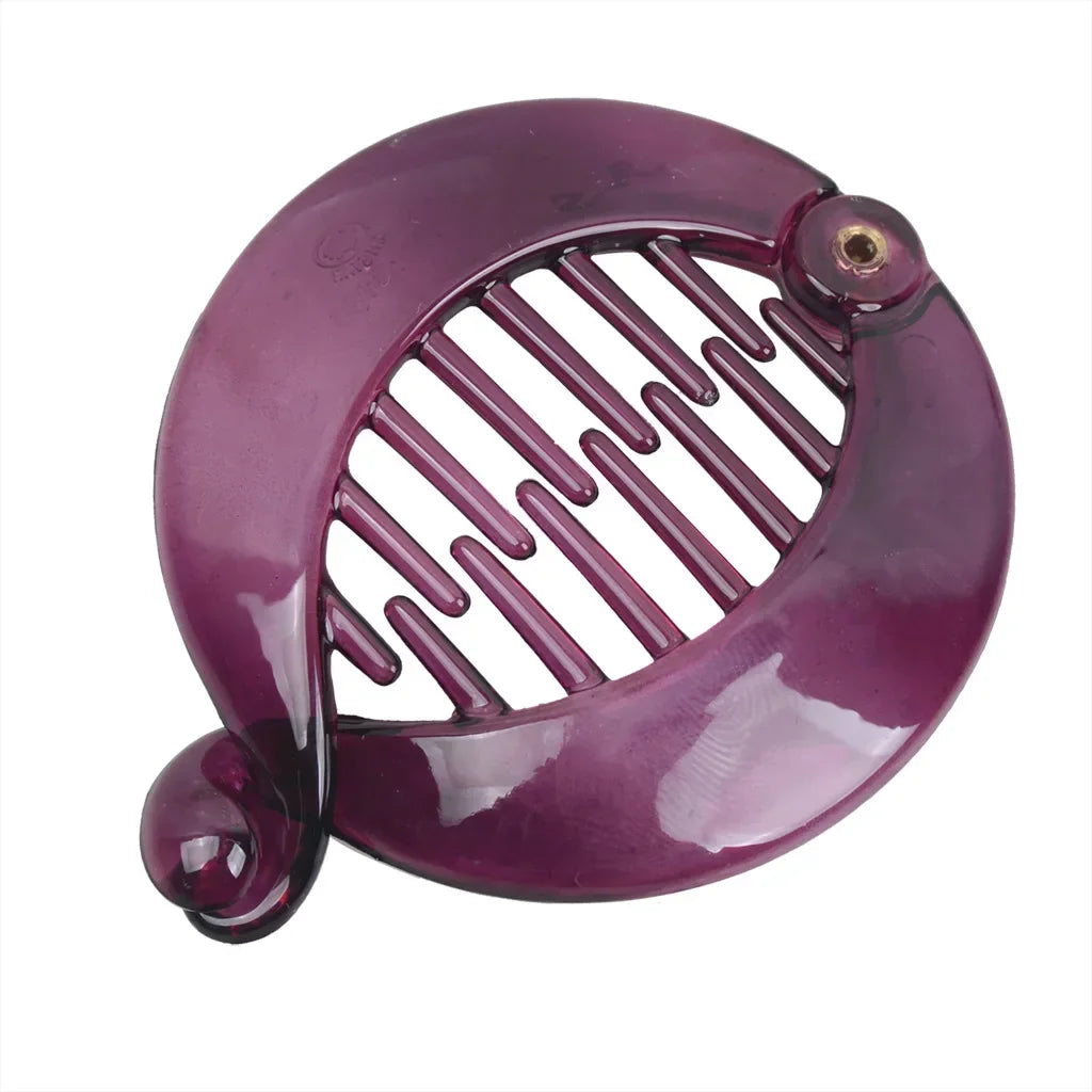 Small Round Shape Ponytail Hair Claw Clip Women Girls Banana Clip Crab Black Brown Ponytail Holder Pro Hair Styling Accessories
