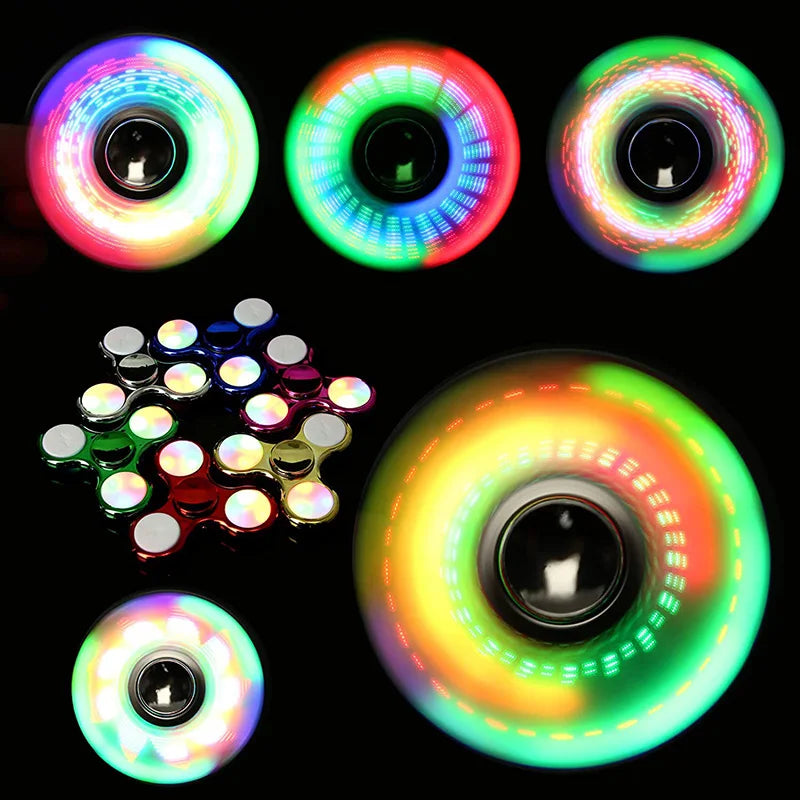 Creative Luminous LED Light Fidget Spinner | Glow in the Dark Stress Relief Toy detail view