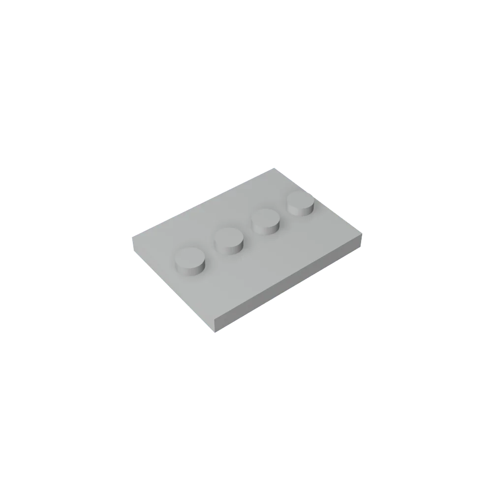 Gobricks GDS-980 Tile, Modified 3 x 4 with 4 Studs in Center | Compatible Building Bl lifestyle view