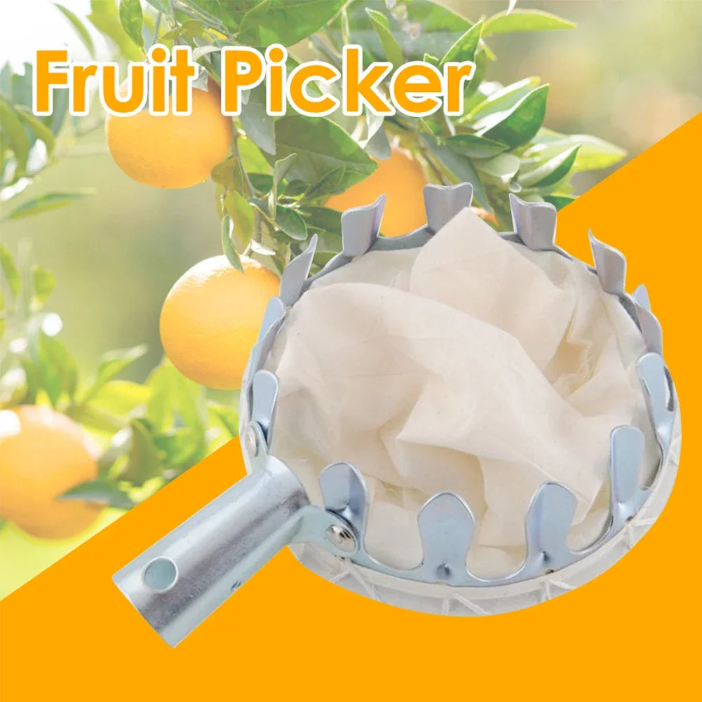 Metal Fruit Picker Head with Cloth Pouch