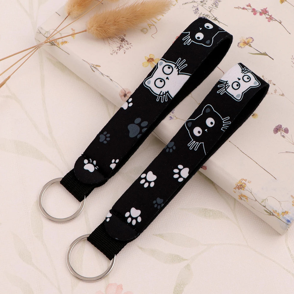 Cartoon Animal Keychain with Wrist Strap | Anti-Lost Lanyard for Keys additional angle