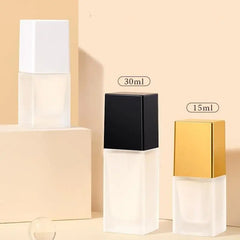 Empty Pump Bottle Glass Liquid Foundation Container | Refillable 15/30ml Travel Bottl alternate view