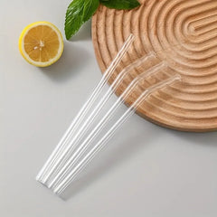 1set Heat Resistant Glass Straws with Brush - Set of 5 - Reusable and Washable,Perfect f detail view