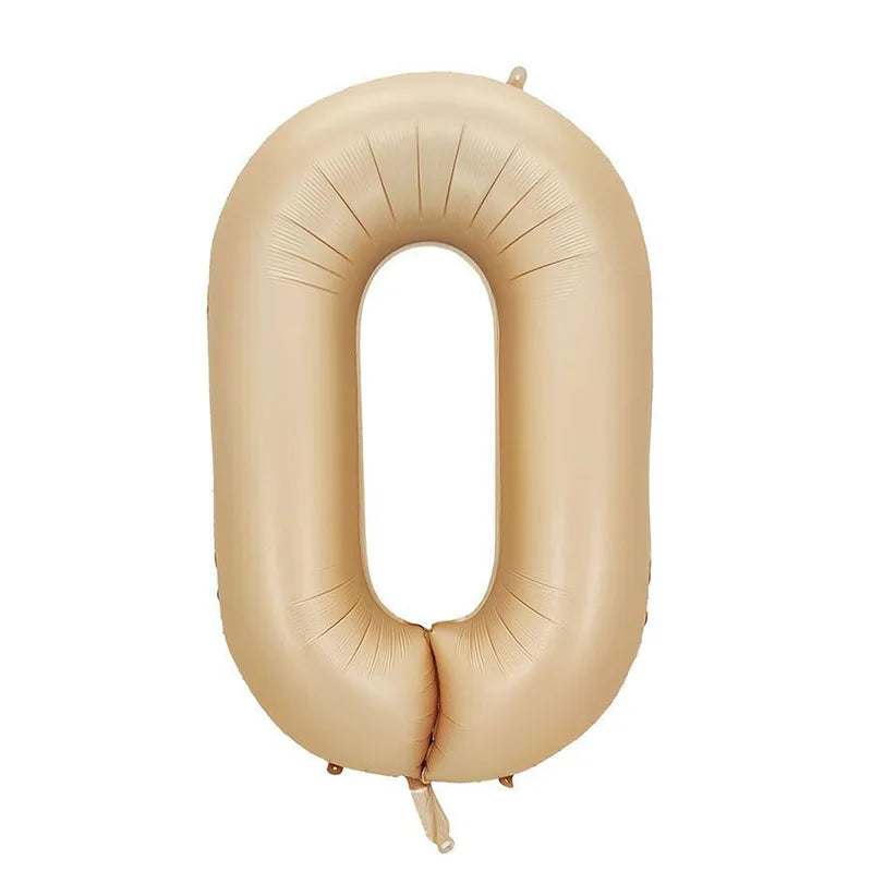 Cream Foil Number Balloons 1-9 Set | Large Digital Birthday Party Decor lifestyle view