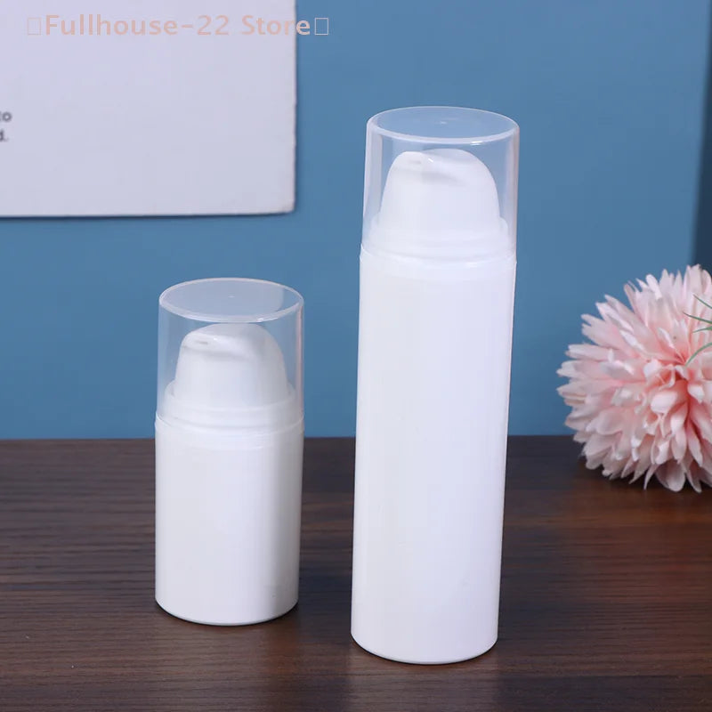 【MAX-22】15ml 30ml 50ml Plastic Bottles Cream Refillable White Airless Pump Emulsion V lifestyle view