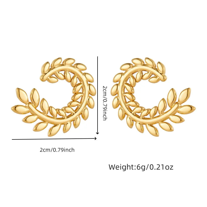 316L Stainless Steel Pearl Round Stud Earrings for Women lifestyle view