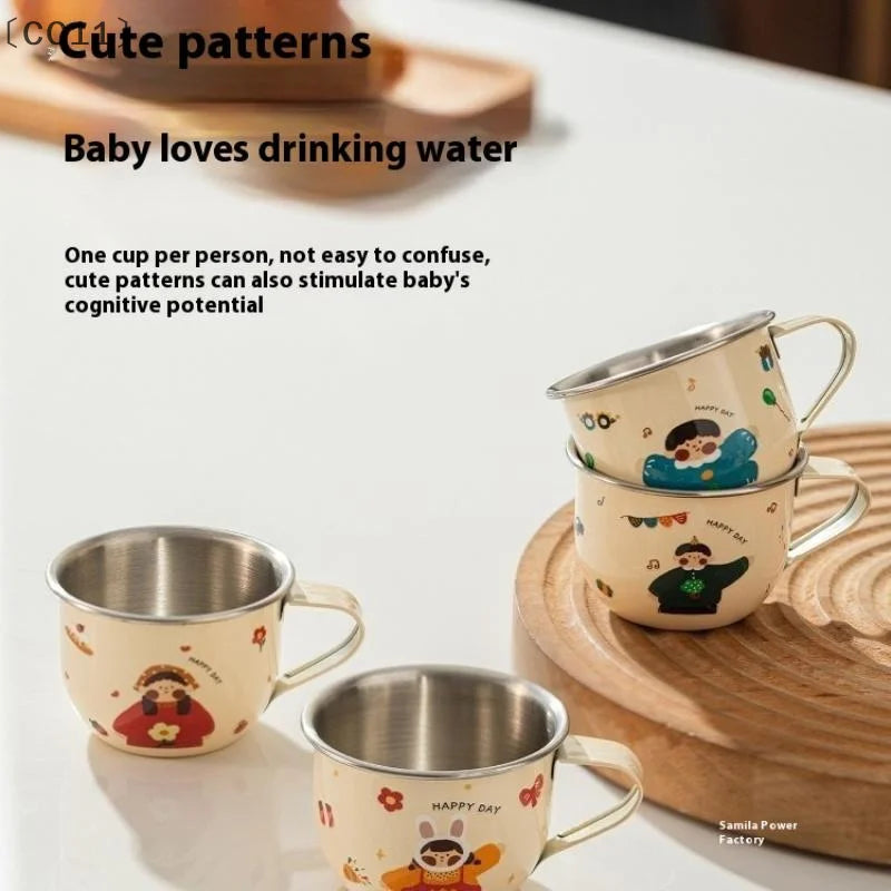 〔CC11〕80/220ml Stainless Steel Water Cup Mug For Kids Anti Scalding Milk Coffee Cup additional angle