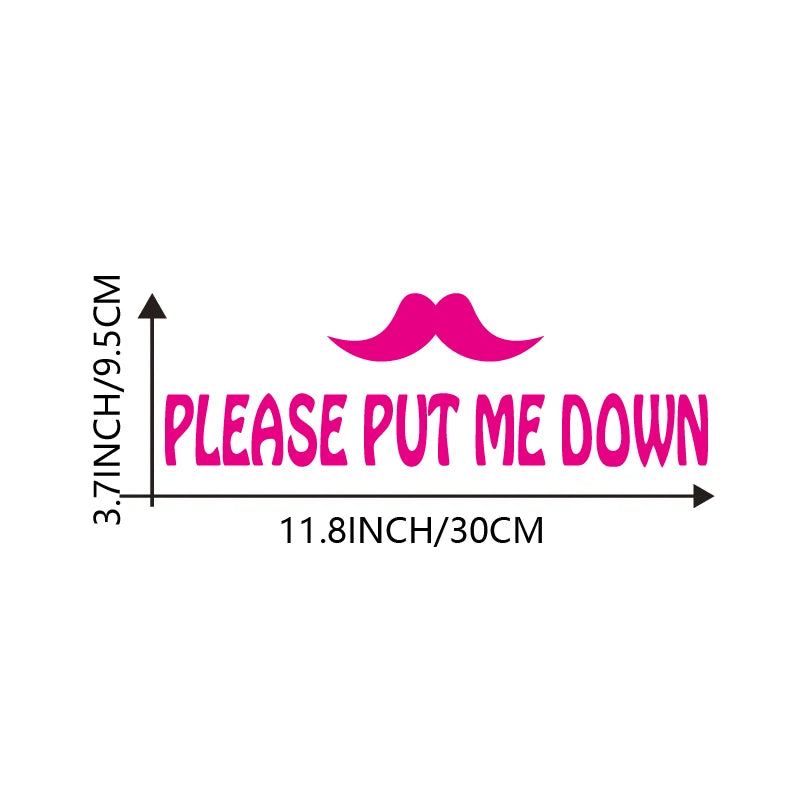 PUT ME DOWN Toilet Seat Reminder Sign | Funny Vinyl Bathroom Decal detail view