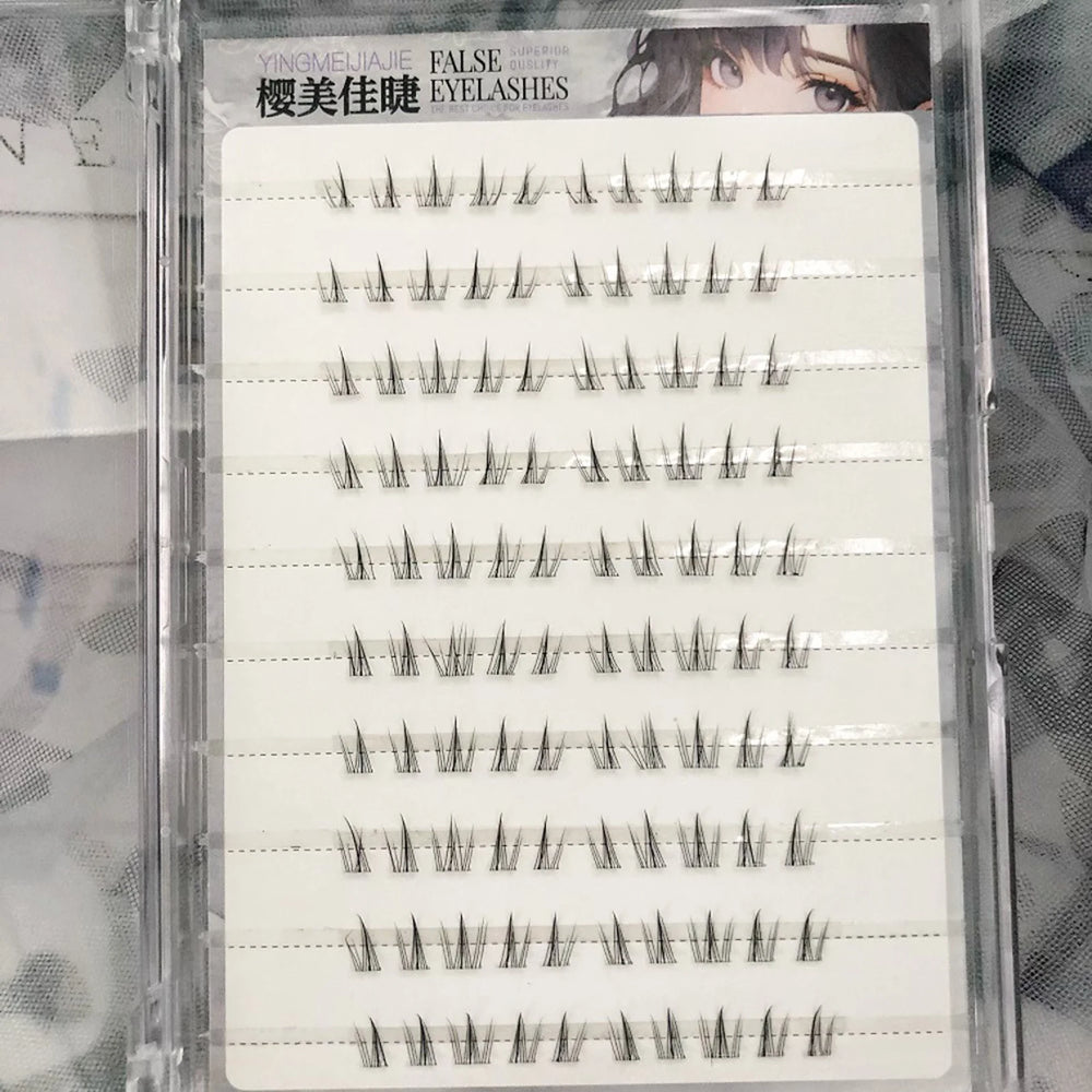 No Glue Sunflower Style False Eyelashes | Natural Lower Lash Clusters detail view