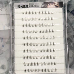 No Glue Sunflower Style False Eyelashes | Natural Lower Lash Clusters detail view