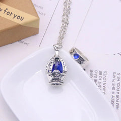 Madoka Magica Soul Gem Necklace Set | Kaname Madoka Mami Pendant Jewelry close-up view