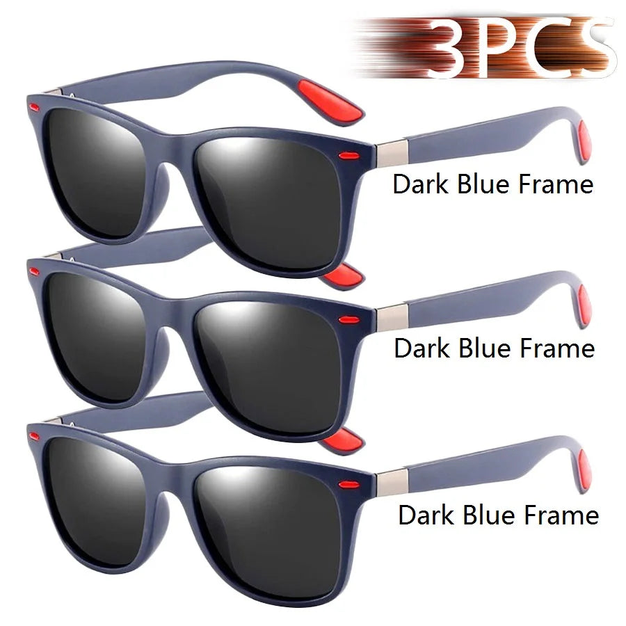 Square Unisex Driving Fishing Sunglasses Men Women Brand Designer Sun Glasses Anti-Gla close-up view