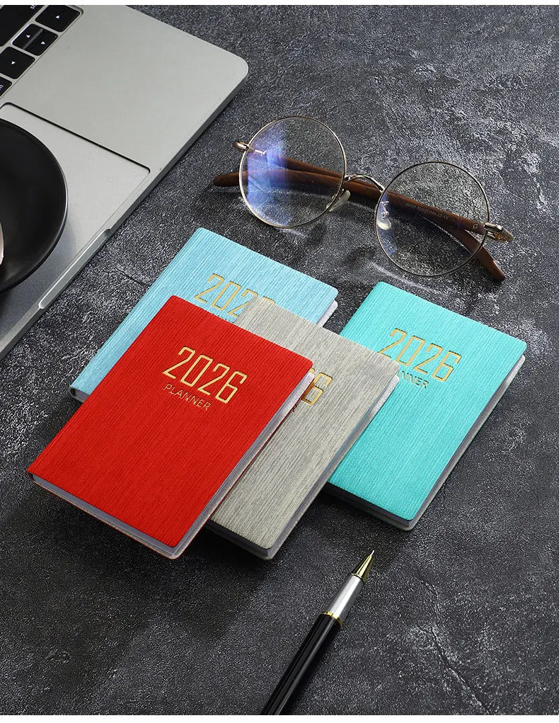 A7 2026 English Planner Book – Mini Pocket Weekly Calendar