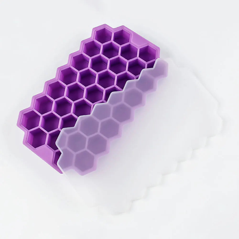 37 Grids Honeycomb Ice Cube Silicone Mold with Lid | Flexible Silicone Ice Tray for D lifestyle view