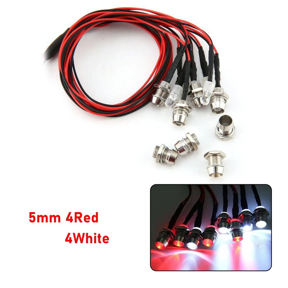 RC LED Light Kit Headlamps for 1/10 1/8 1/12 RC Car Truck Crawler Drift Car Headlight alternate view