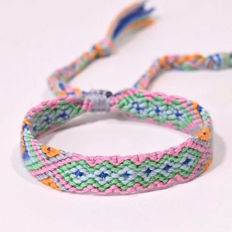 Rope Weave Bohemia Friendship Bracelet | Handmade Summer Beach Jewelry for Women detail view