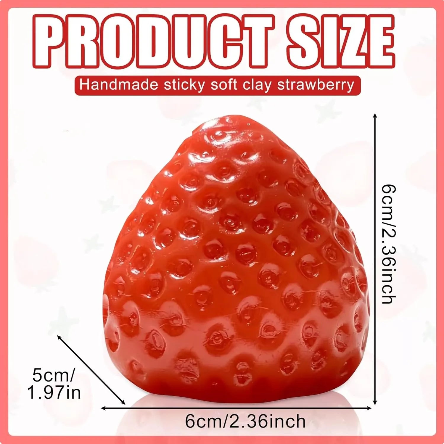 Strawberry Squishy Stress Toys Set | 3PCS Soft TPR Squeeze Fidget lifestyle view