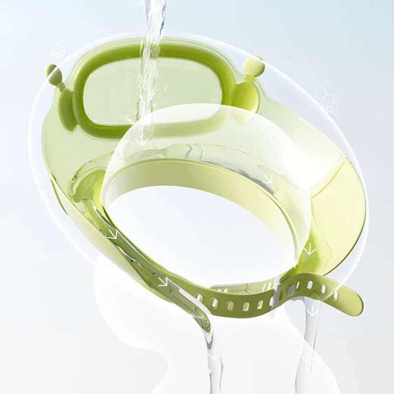 New Baby Shower Caps Translucent Visualization Kids Shampoo Cap Adjustable Head Circumference Bath Hat Boys Girl Eye Ear Protect