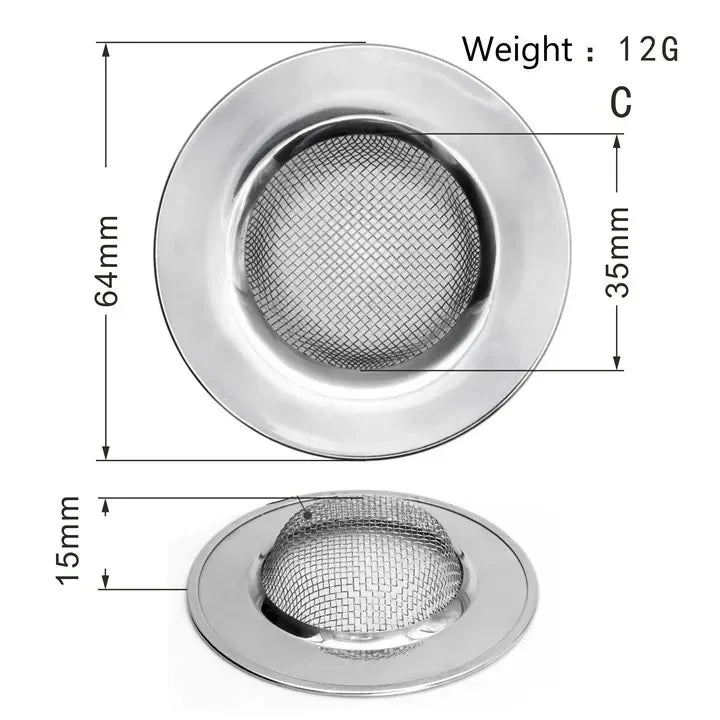 Kitchen Sink Strainer | Stainless Steel Mesh Drain Filter for Sink and Bathroom detail view