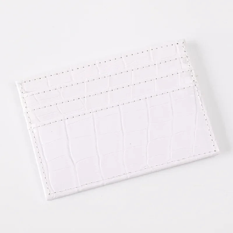 Credit Card Holder for Women Men | Slim Wallet with Crocodile Pattern additional angle