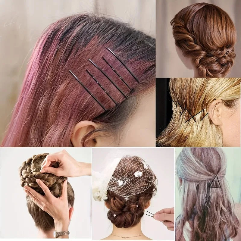 10/20pcs Invisible Wave Bobby Pins,Durable Metal Hair Clips for Women, Simple Solid C lifestyle view