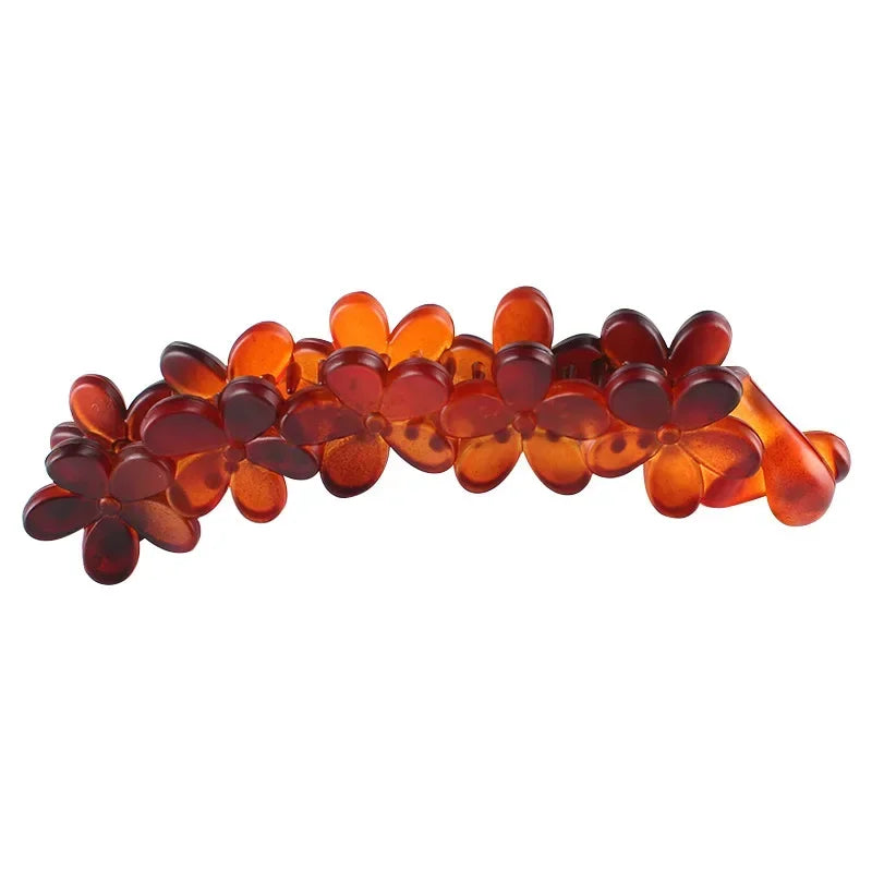Flower Banana Hairpins Elegant Hair Clips Banana Clips Women Hairgrips Ponytail Barrettes Hair Pins  styling Accessories Jewelry