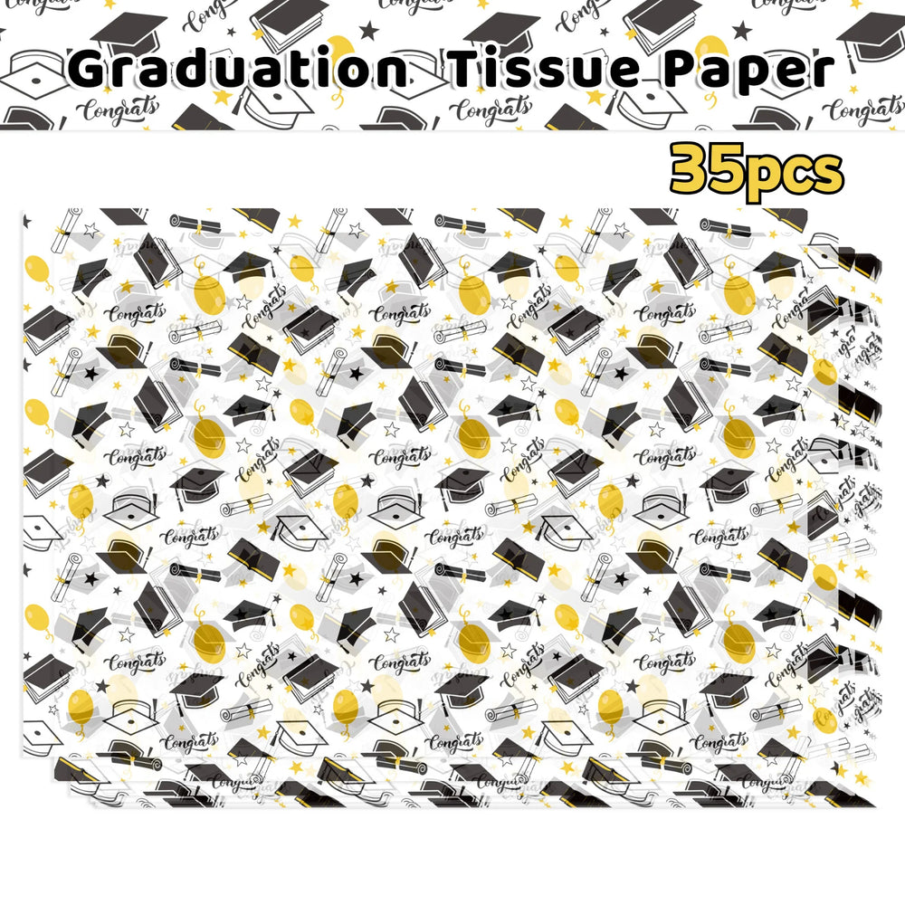 15/35pcs Graduation Gift Wrapping Paper | School Party Supplies detail view
