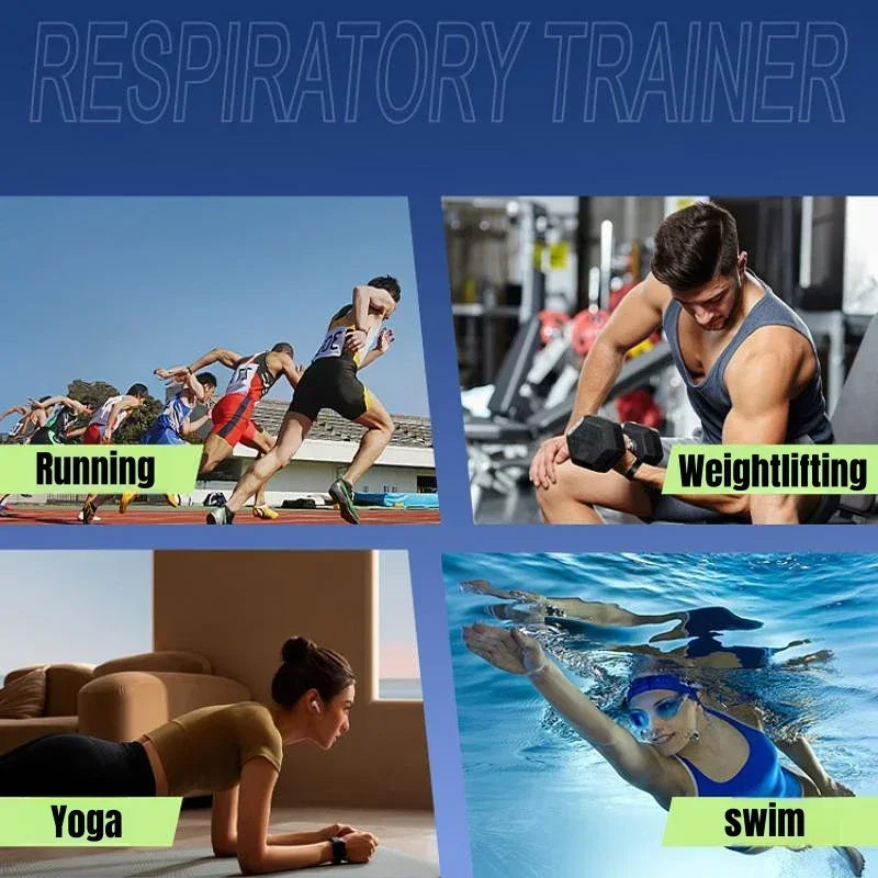 Lung Training Device | Adjustable Resistance Breathing Exerciser close-up view